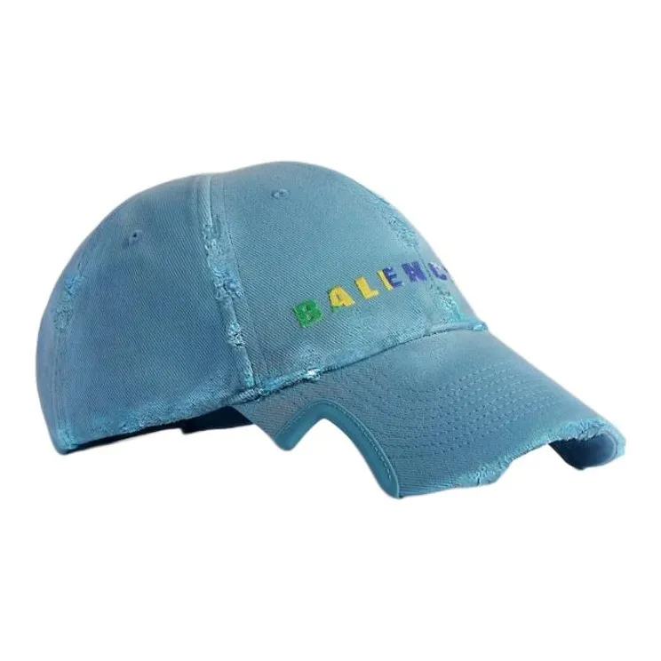 Balenciaga Cotton Baseball Caps Unisex Blue-1