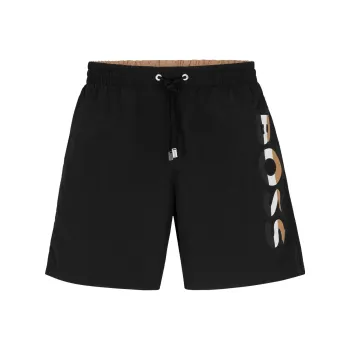 BOSS Recycled-Material Swim Shorts Swimming Shorts Men's Black