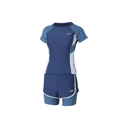 XTEP Swimsuit Set Men's Light Gray Blue