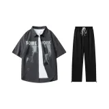 Set (Gray Top+Black Pants)