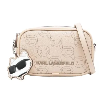 KARL LAGERFELD Polyurethane Shoulder Bag Women's Beige