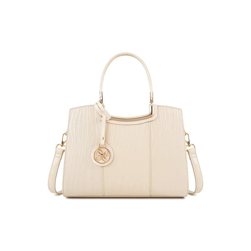 Vigno Synthetic Leather Handbags Crossbody Bags Large Size Women's White/Black-51
