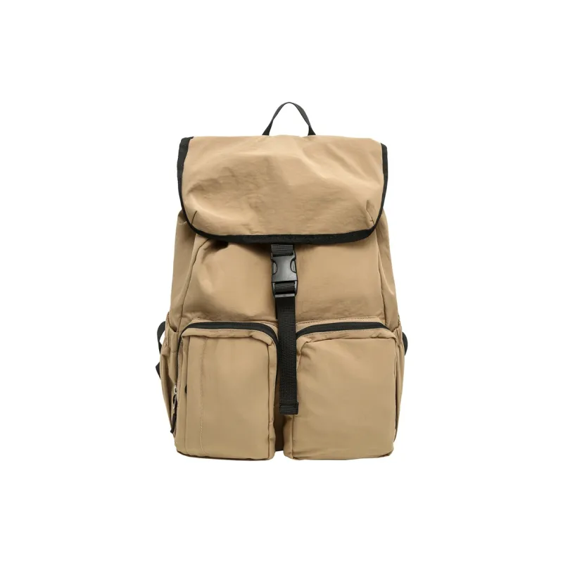 Alcohol Dragon Nylon Backpack Unisex Black/Orange/Khaki-13