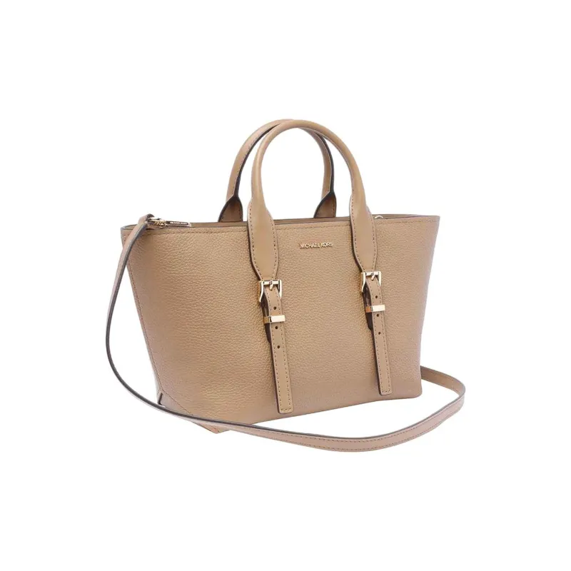 MICHAEL KORS Moore Calfskin Shoulder Bag, Crossbody Bag, Handbag Women's Light Camel-1