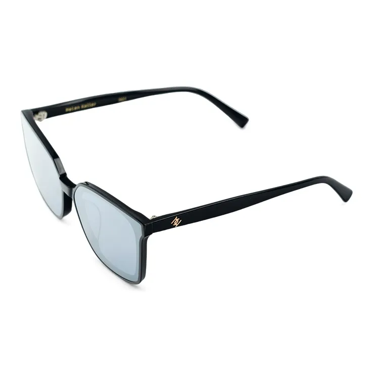 HELEN KELLER Plate Frame Square Sunglasses Unisex-2