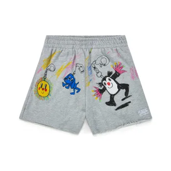 Crying Center Casual Shorts Unisex Heather Gray