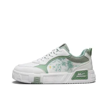 Warrior Coverage Height Increasing Abrasion Resistant Lightweight Slip Resistant Low Top Casual Shoes Men's White Green