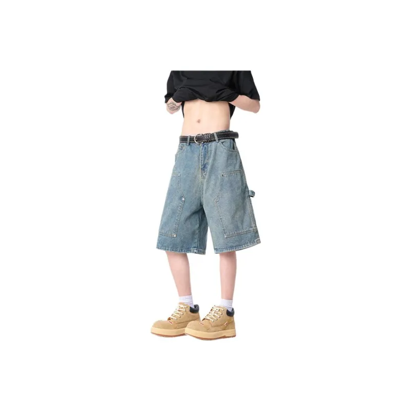 BEAR UNION Denim Shorts Men's Blue-0