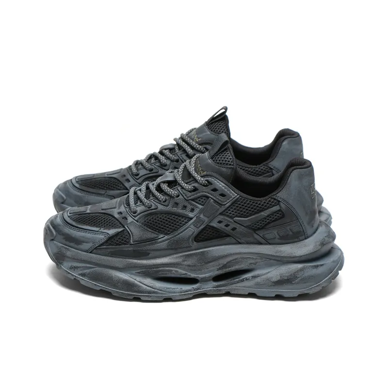 Meixi Abrasion Resistant Breathable Height Increasing Low Top Chunky Sneakers Men's-1