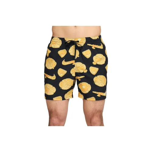 Nike Beach Shorts Men's Black/Yellow Color