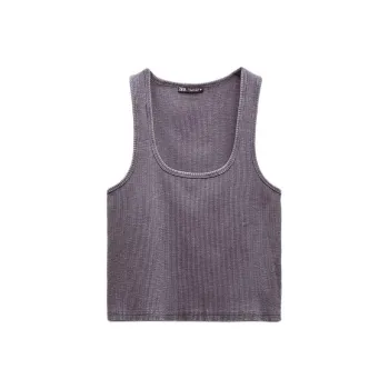 ZARA Tank Tops Women's Dark Purple