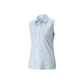 PUMA ESS+ Cloudspun Whitewater Golf Polo Shirt Women's Tank Tops Women's Blue
