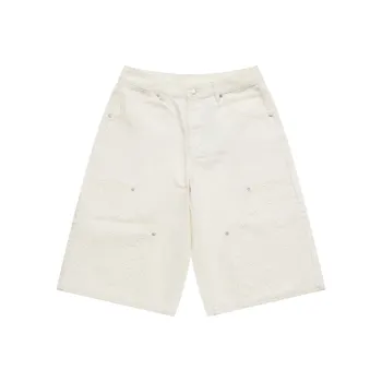 MLB MONOGRAM Collection New York Yankees SS25 Denim Shorts Men's White