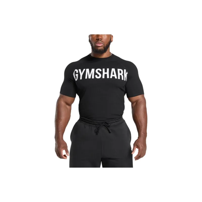 GYMSHARK T Shirt Men's Black/White-0
