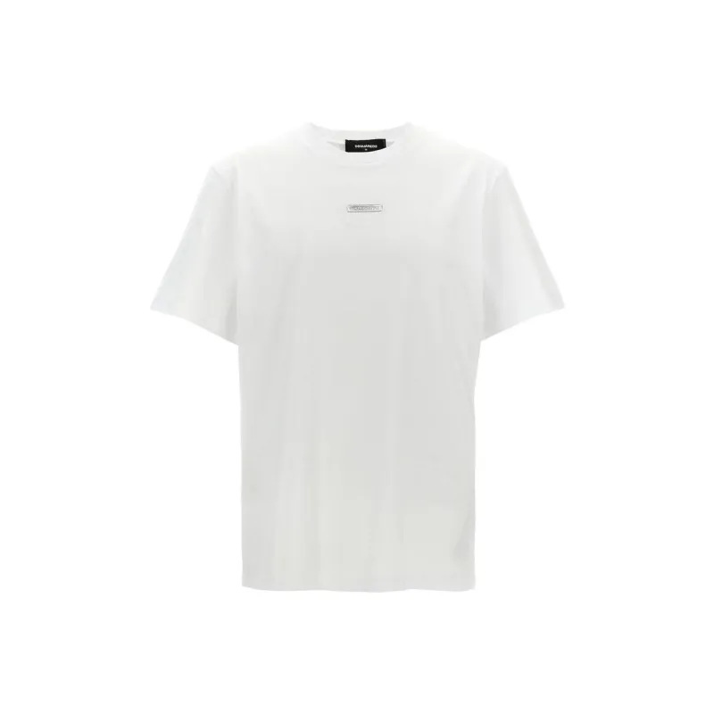 DSQUARED 2 Logo Plaque Crewneck T Shirt-0