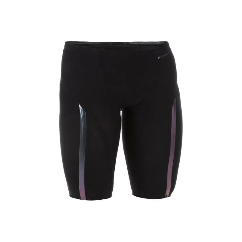DECATHLON COMPETITION JAMMER FINA SKINVOLT 900 Swimming Shorts Men's Black/Gray-0