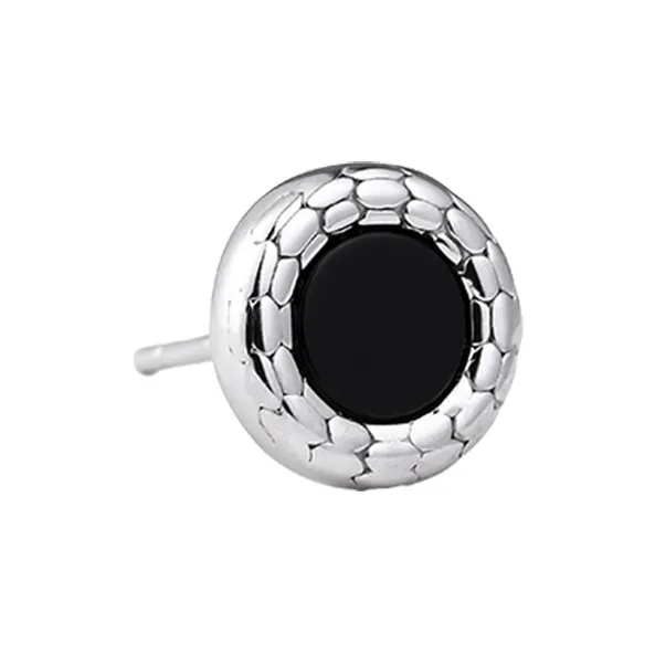 MAGICPOLE Sterling Silver Stud Earrings Men's Black-0