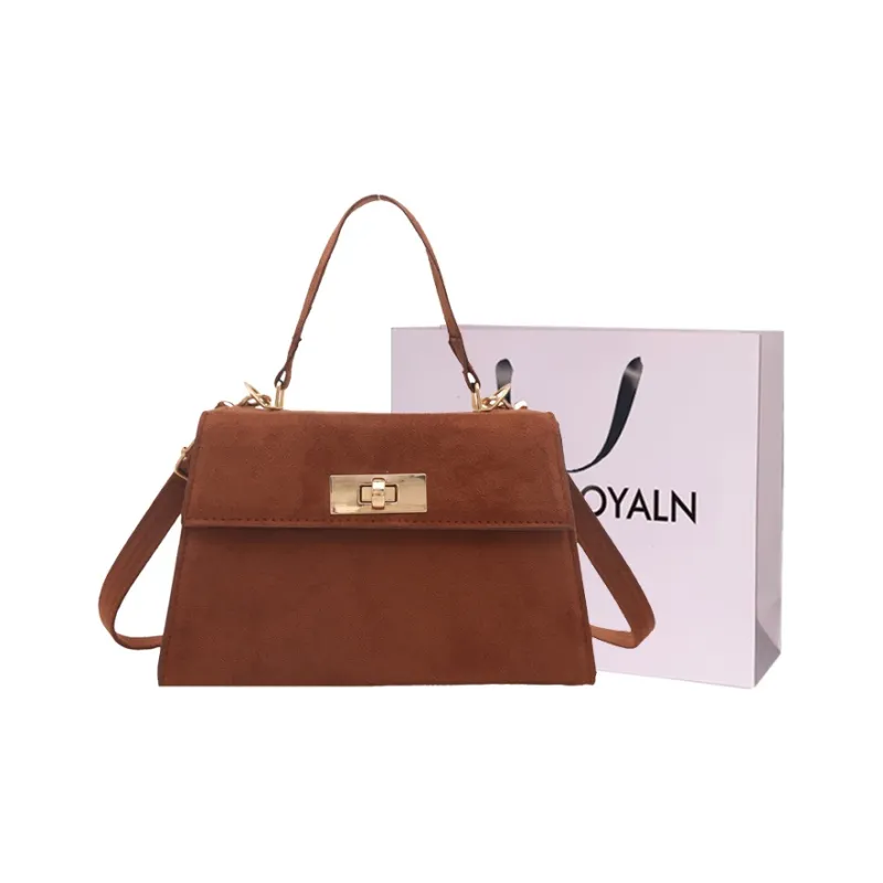 LOUIS ROYALN PU Shoulder Bag Regular Unisex Black/Red/Dark Brown/Light Brown-7