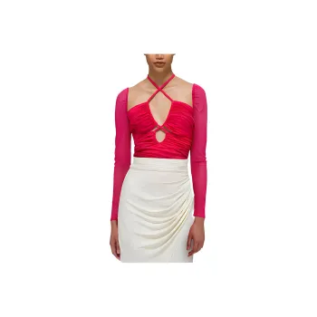 Self-portrait SS22 Slim Fit Knitwear Women's Rose Purple Red