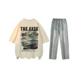 Set (Apricot Top+Yellow Mud Pants)