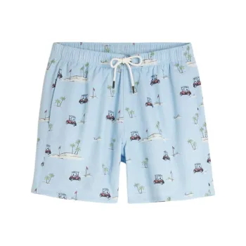 Hollister Swimming Shorts Men's Light Blue Print