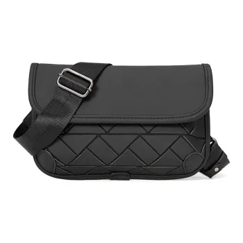 Old Man's Head Synthetic Leather Shoulder Bag, Crossbody Bag Men's Black