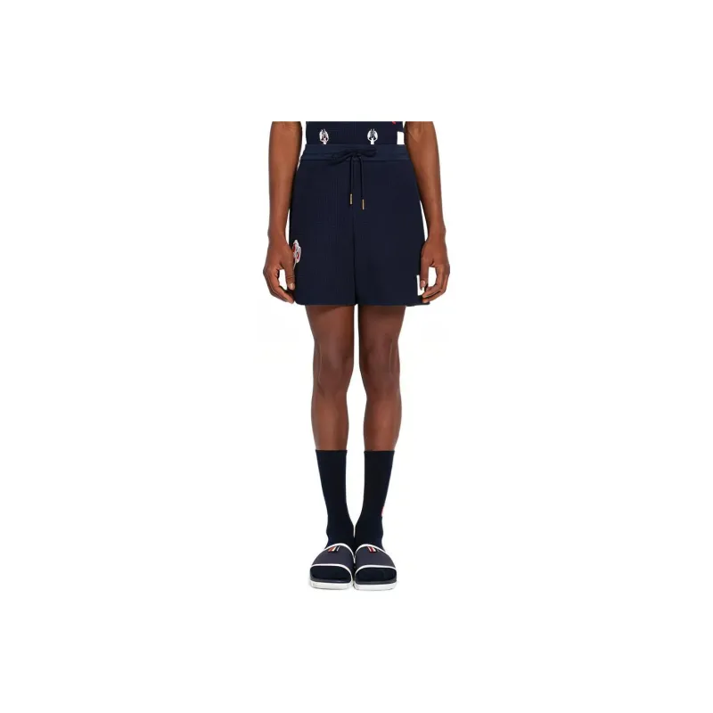 THOM BROWNE Logo patch Track Shorts-0