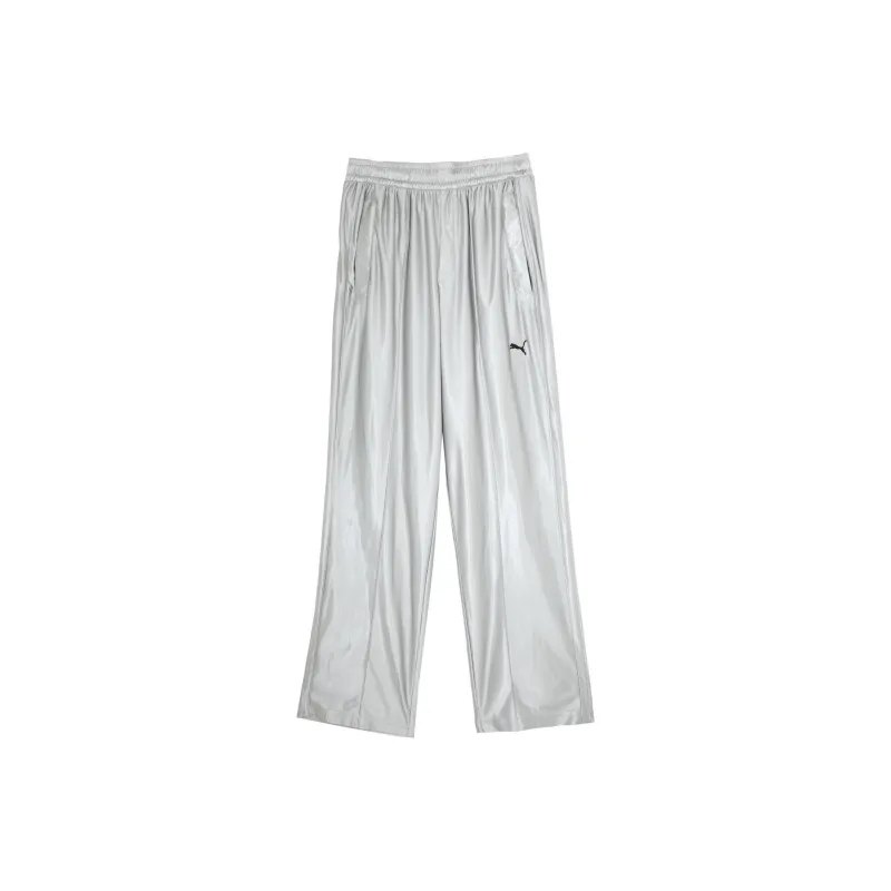 PUMA Pd Rct T7 OVERSIZED METALLIC TRACK PANTS Casual Pants Unisex Light Gray-0