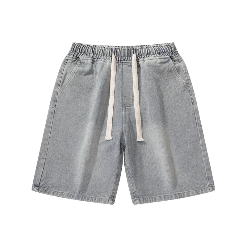 Ghost Mask Denim Shorts Unisex-18