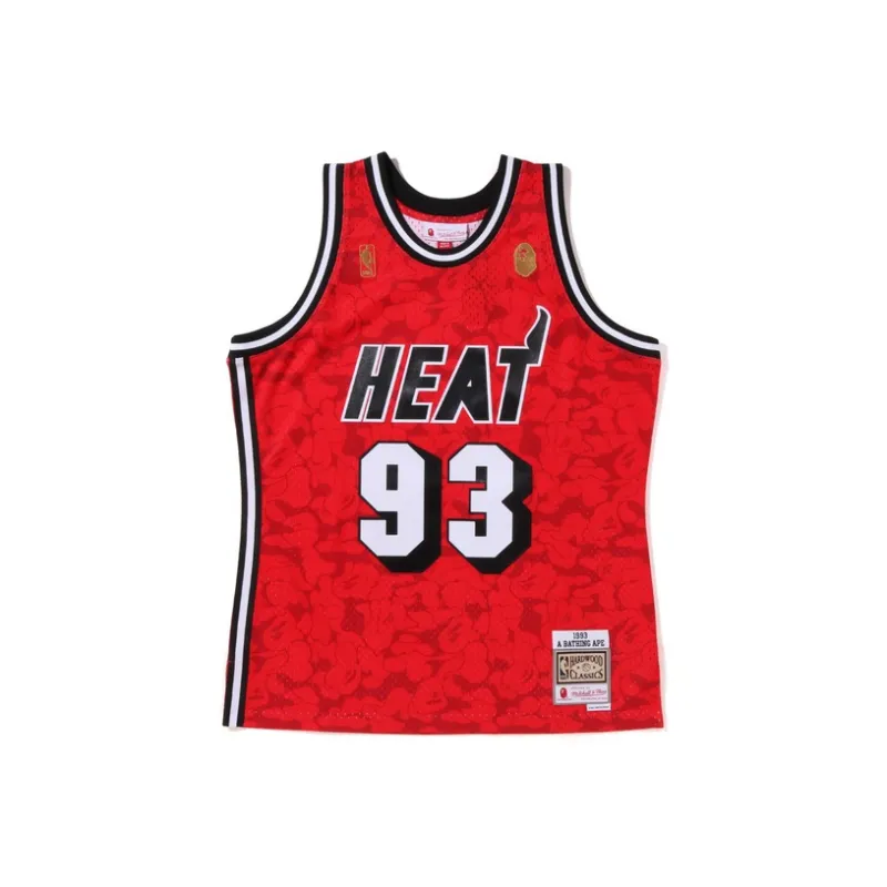 Bape X Mitchell & Ness Miami Heat Jersey-2