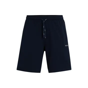 HUGO BOSS Stretch Cotton With Logo Detail Casual Shorts Men's Blue