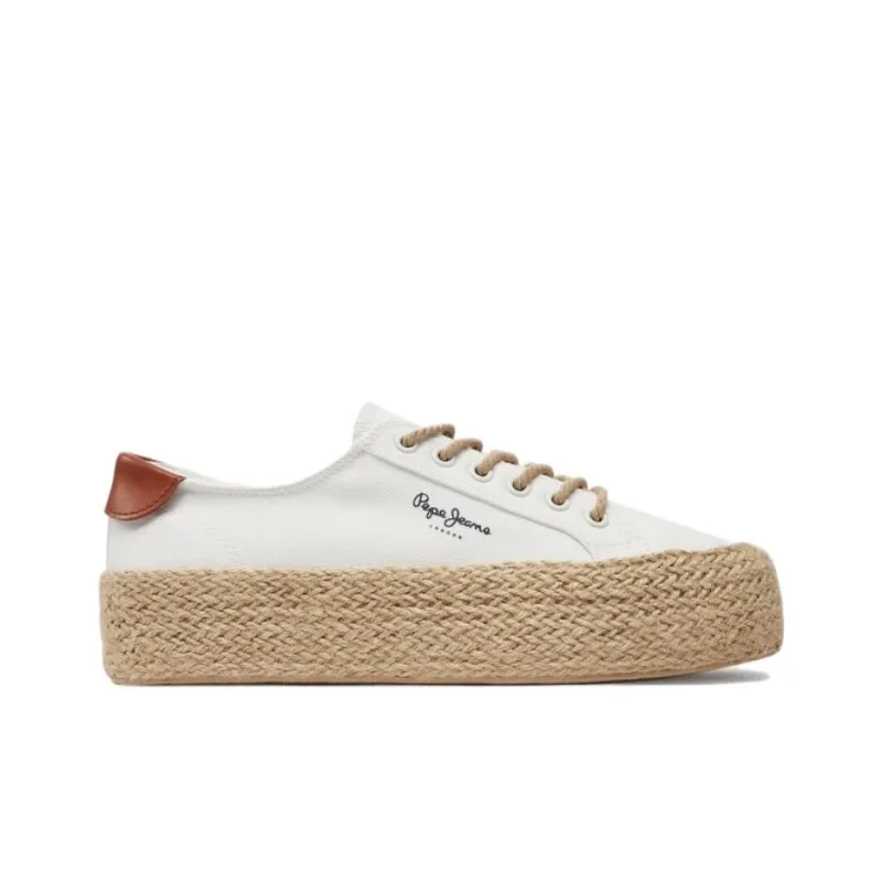 Pepe Jeans Kyle Classic Low Top Skateboard Shoes Women's White-1