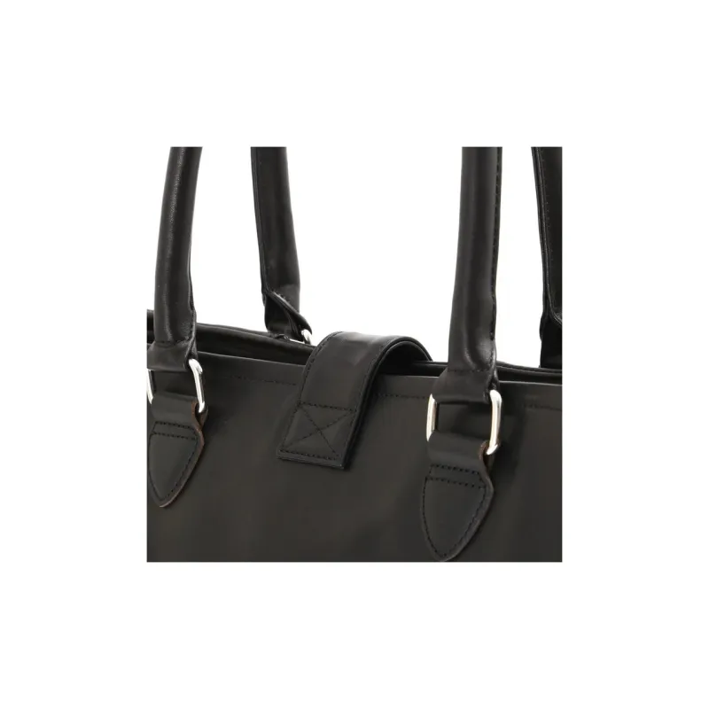 Schott N.Y.C. Cow Leather Tote Bag, Shopping Bag, Handbag Men's Black-4