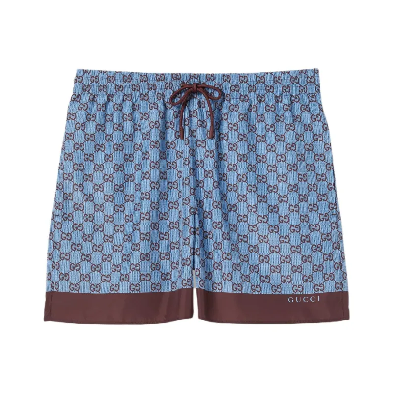 GUCCI Printed Poplin Swim Shorts-0