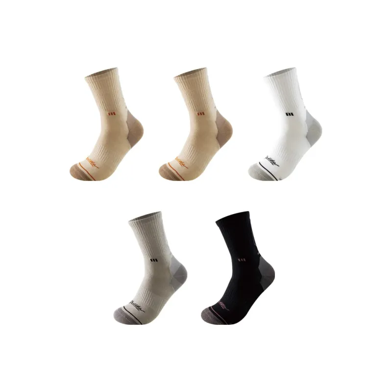 H YXIANG Mid Calf Socks Men's 5 Pack-6