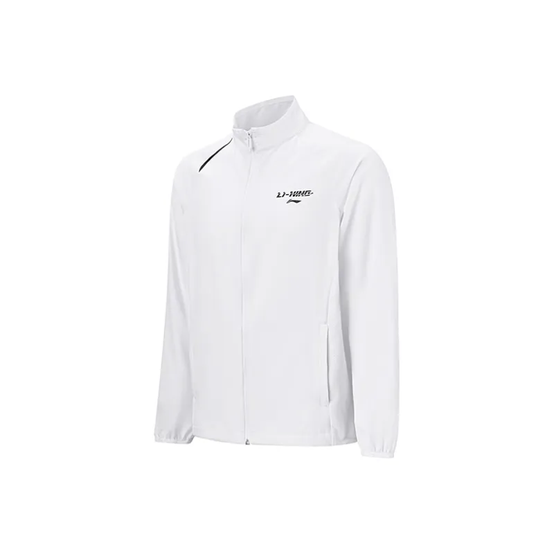 LiNing Trench Coat Unisex White-1