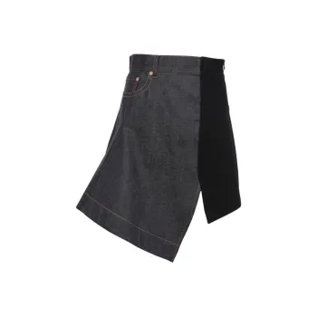 Sacai Asymmetric Denim Skirt