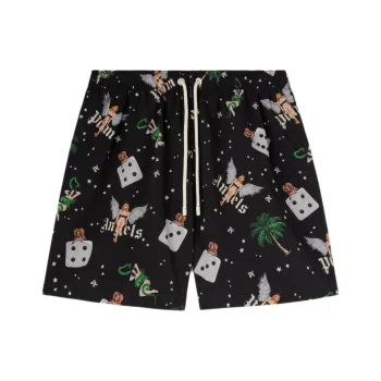 PALM ANGELS Pin Up Drawstring Swim Shorts