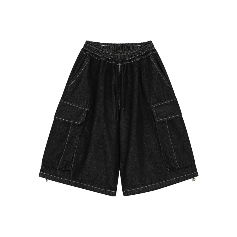 Libito Denim Shorts Unisex Black-0