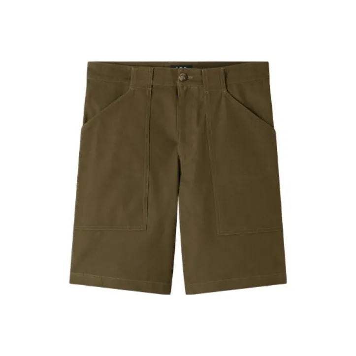 A.P.C Melbourne Cotton Canvas Shorts-0