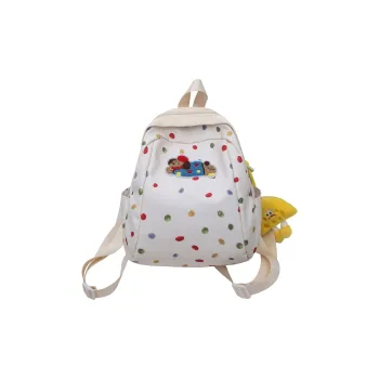 Single Warehouse Nylon Backpack Regular Women's White/Yellow/Blue