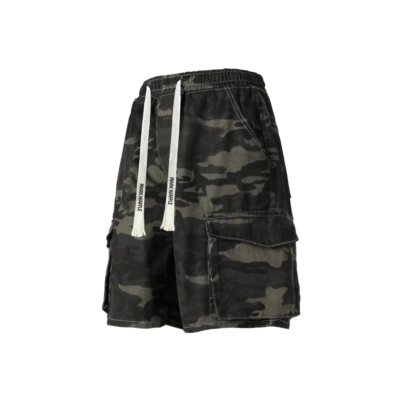 MARK WAFFLE Denim Shorts Unisex-5