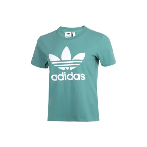 Adidas Originals Set in Sleeve T Shirt Women's Future Aqua Green