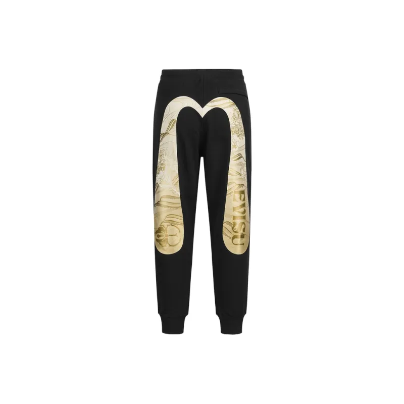 EVISU 2025 Spring Casual Pants Men's Black-0