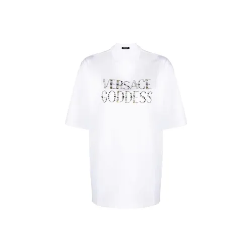 VERSACE Logo Embellished Crewneck T Shirt