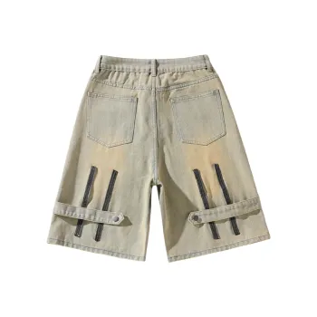 Extreme Turbo Denim Shorts Unisex Yellow Mud