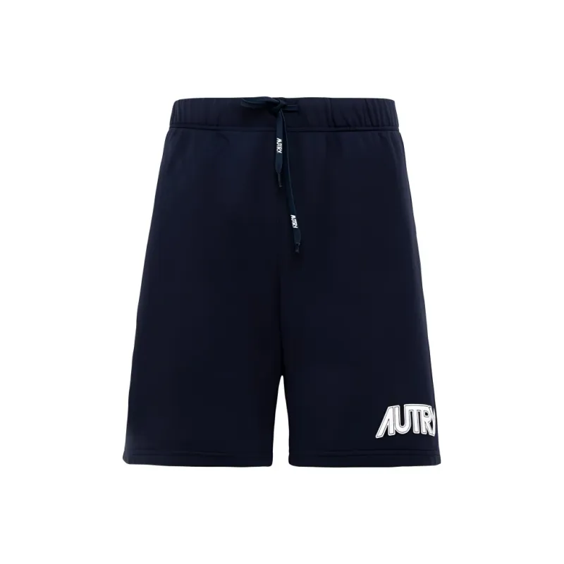 AUTRY Logo Stamp Drawstring Track Shorts-0