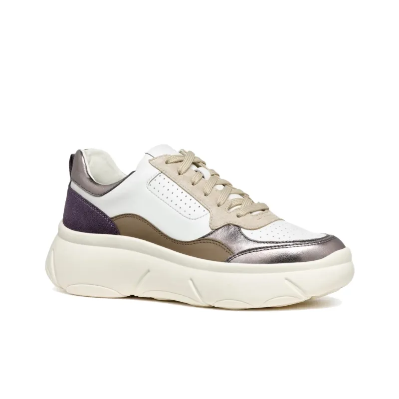 GEOX Nebula 2.0 X Abrasion Resistant Low Top Casual Shoes Women's White-1