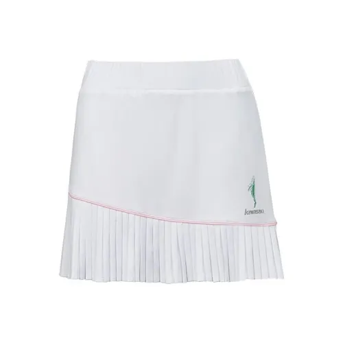 Kawasaki Blue And White Porcelain Series Skirt Women's White