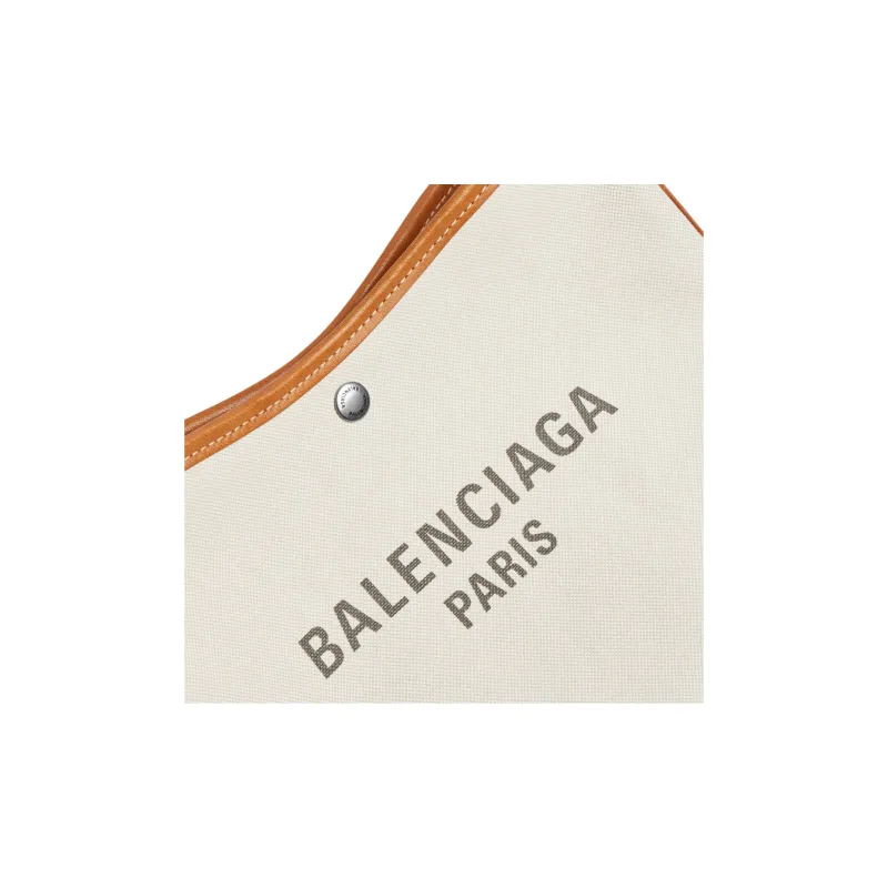 Balenciaga Biarritz Cotton Bucket Bag, Shoulder Bag Trumpets Women's Natural Color-4